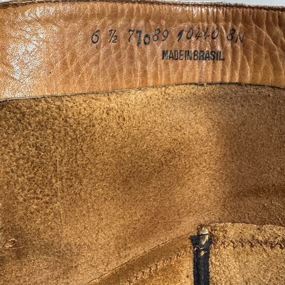 Chandler’s Campus Boots Knee High Tan Leather Vtg 70s 80’s Riding Sz 6.5 Camel - Picture 14 of 16